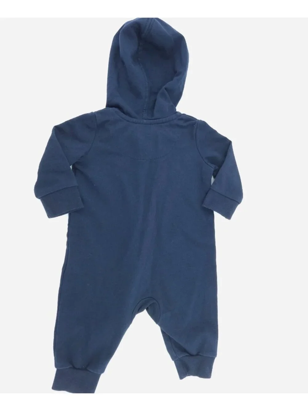 Nike Infant Baby Boy French Terry/Fleece Hooded Romper Size 3 Months Navy Blue